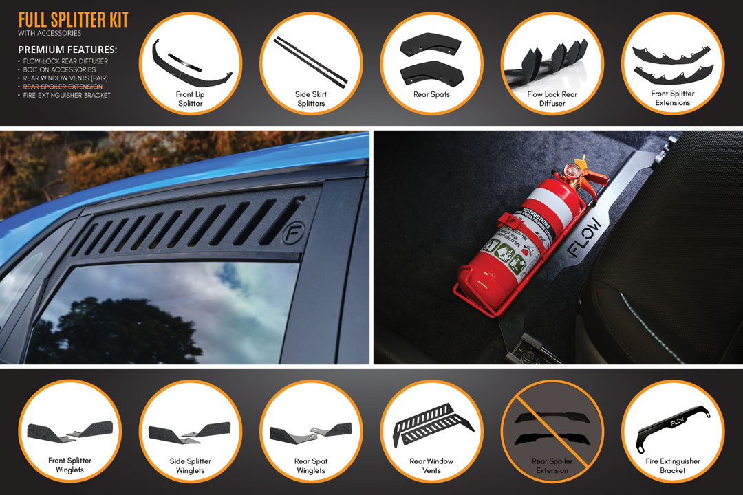 i30 SR Hatch (2017-2018) Full Lip Splitter Set - Image 15 by Flow Design