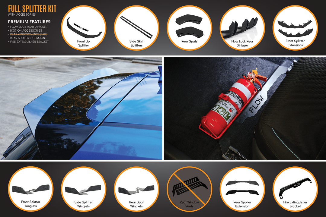 i30 SR Hatch (2017-2018) Full Lip Splitter Set - Image 16 by Flow Design