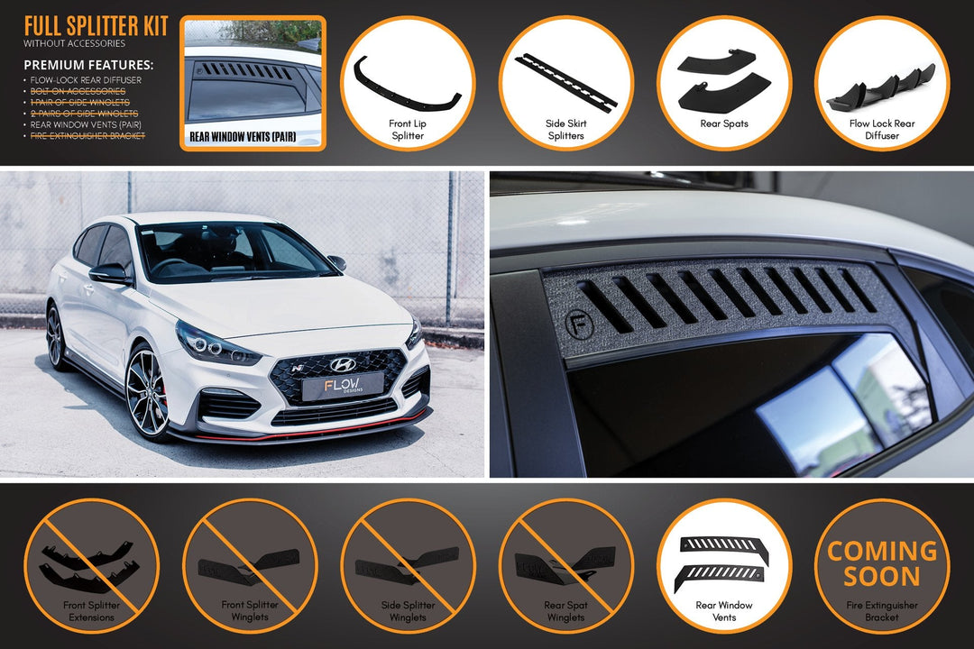 i30N Fastback PD Full Lip Splitter Set - Image 3 by Flow Design