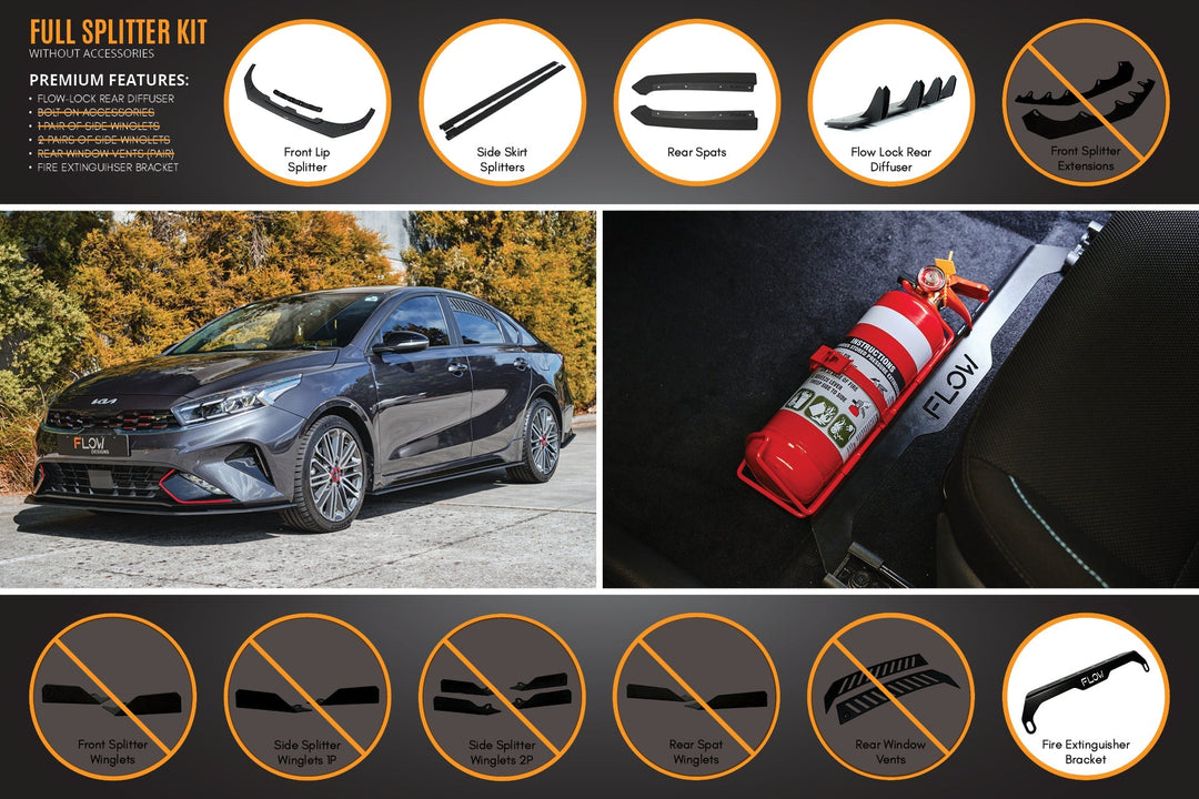 Cerato GT Sedan FL Full Lip Splitter Set - Image 4 by Flow Design