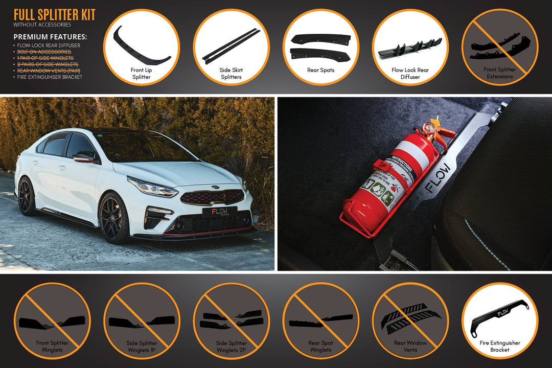 Cerato GT Sedan PFL Full Lip Splitter Set - Image 4 by Flow Design