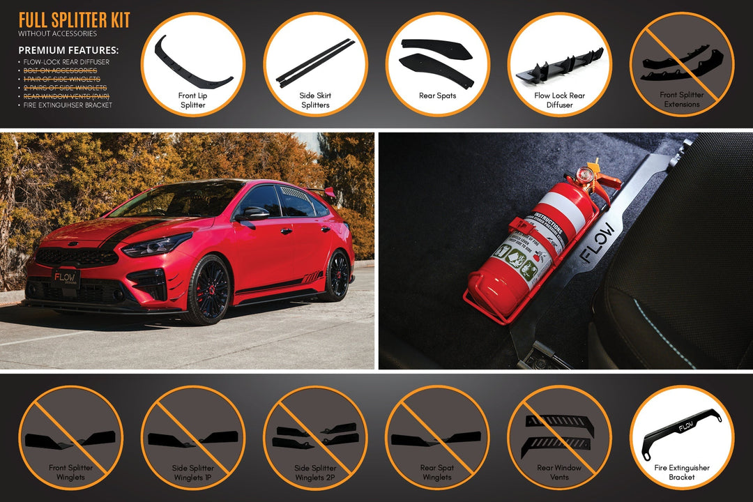 Cerato GT Hatch PFL Full Lip Splitter Set - Image 4 by Flow Design