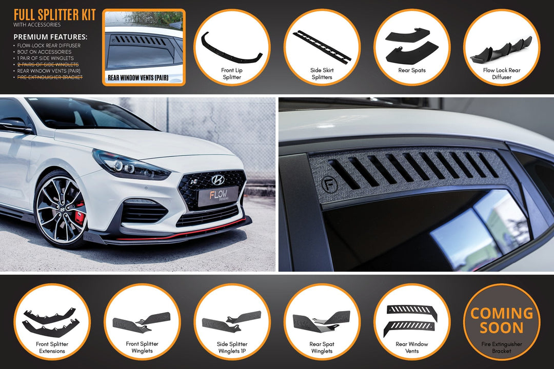 i30N Fastback PD Full Lip Splitter Set - Image 5 by Flow Design