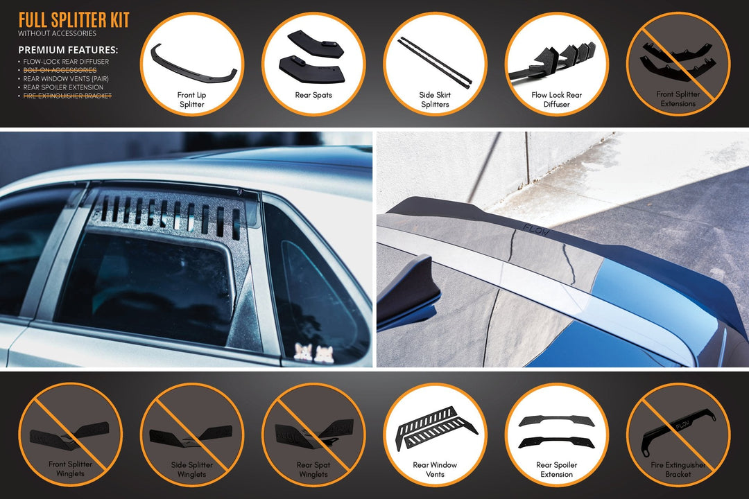 i30 N Line Hatch PD (2018-Current) Full Splitter Lip Set - Image 6 by Flow Design
