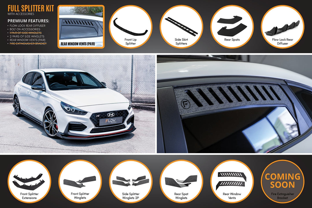 i30N Fastback PD Full Lip Splitter Set - Image 7 by Flow Design