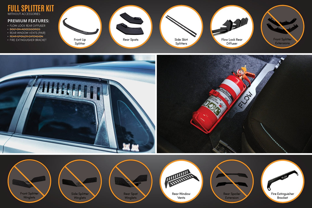 i30 N Line Hatch PD (2018-Current) Full Splitter Lip Set - Image 7 by Flow Design