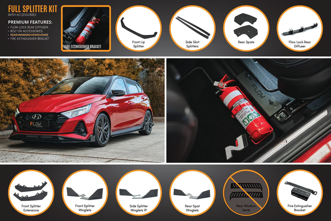 i20 N BC3 Full Lip Splitter Set - Image 8 by Flow Design