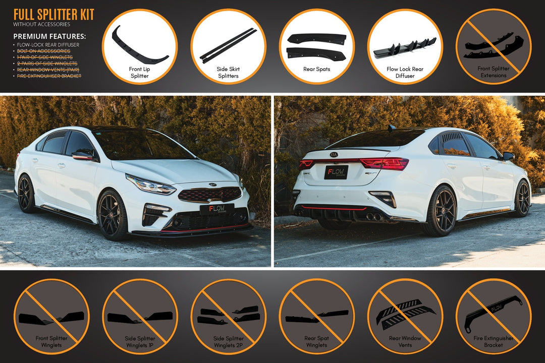 Cerato GT Sedan PFL Full Lip Splitter Set - Image 2 by Flow Design