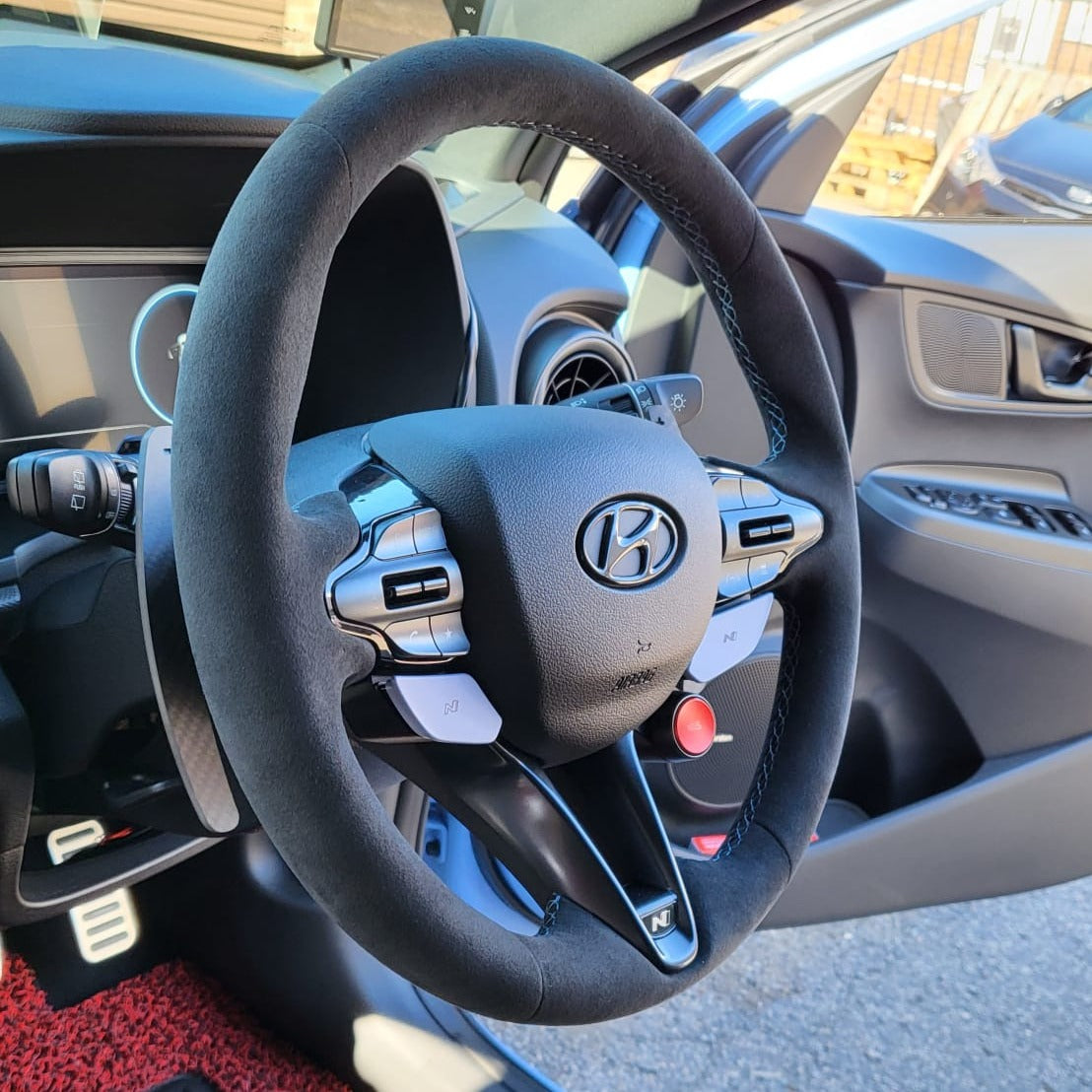 OEM Kona N Alcantara Steering Wheel