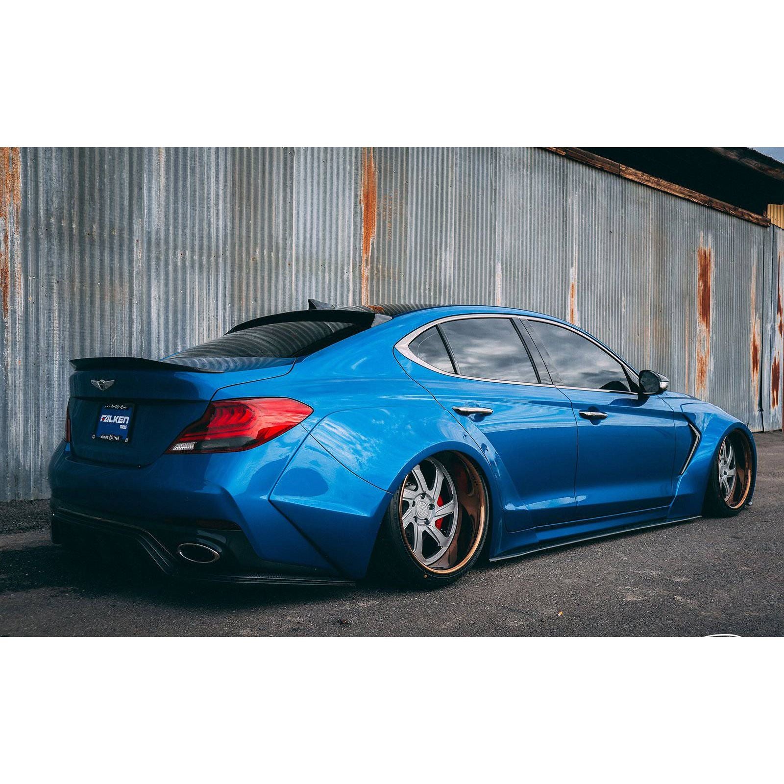 Genesis G70 Carbon Fiber Side Skirt V2 - ADRO 