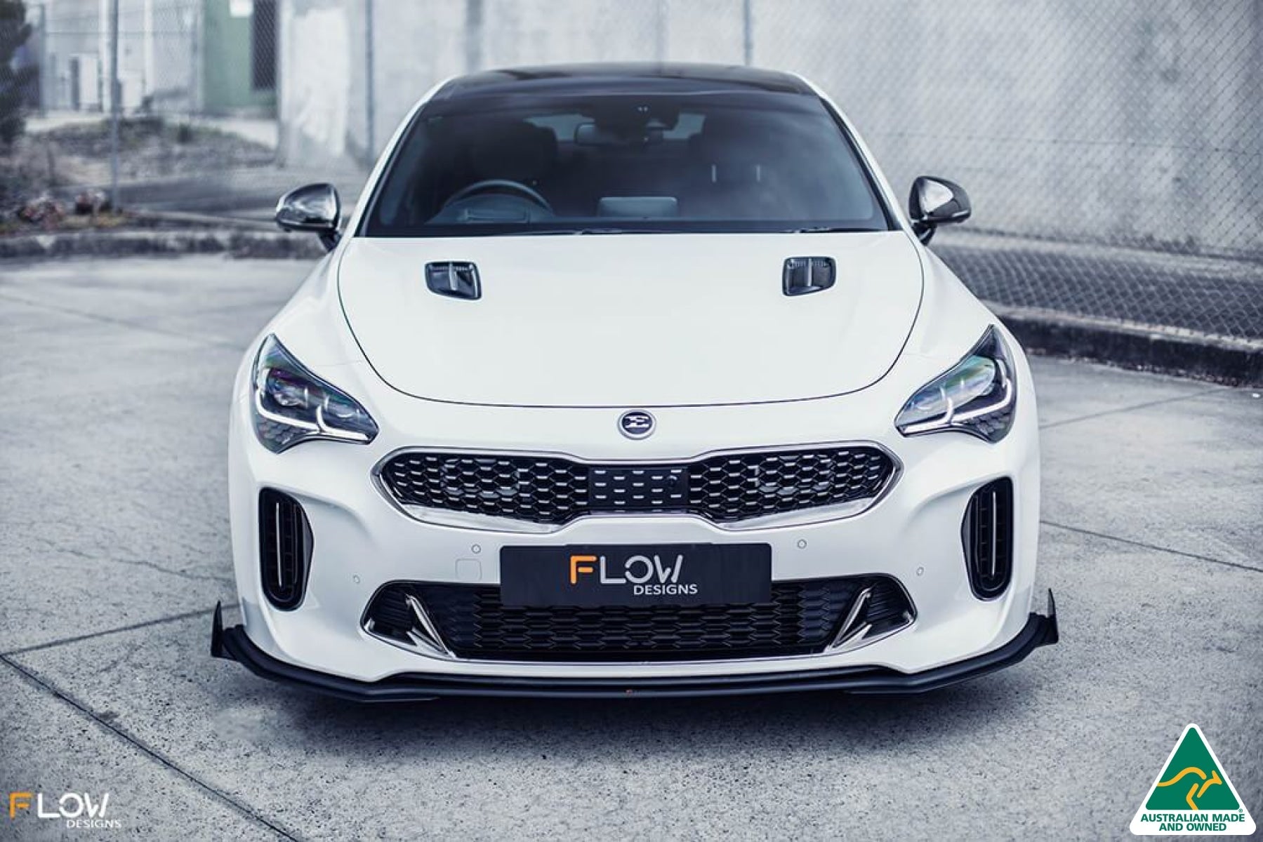 White Stinger CK GT Front Splitter Winglets