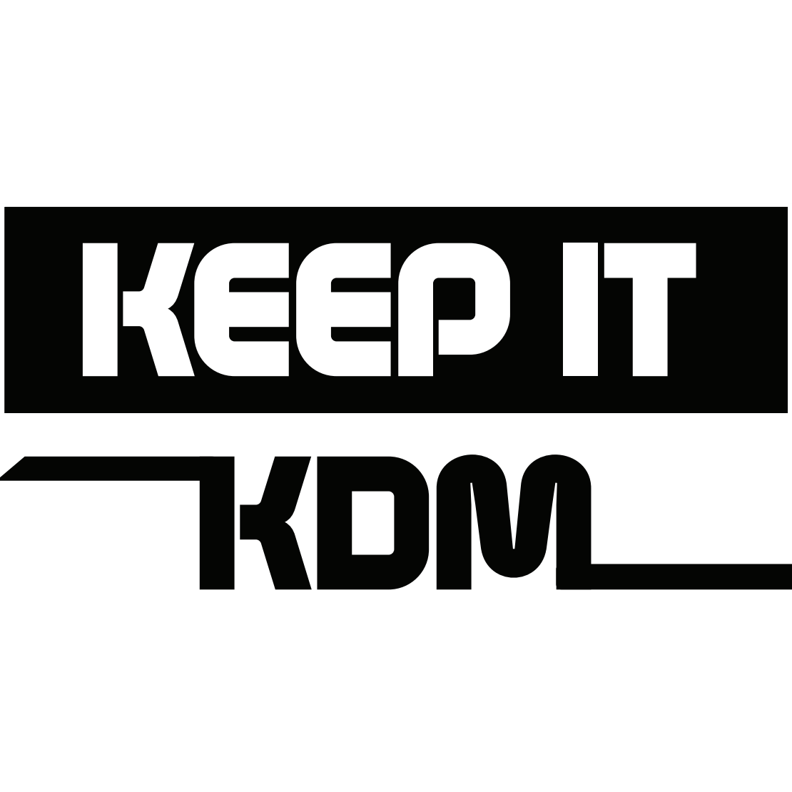 keepitKDM Sticker 100mm x 50mm